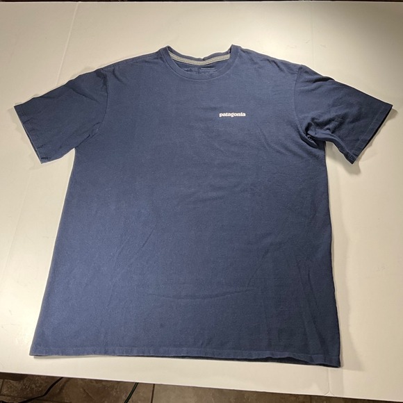 Patagonia Other - Patagonia Mens Responsibili-Tee Navy Blue P-6 Logo Graphic T-Shirt Medium